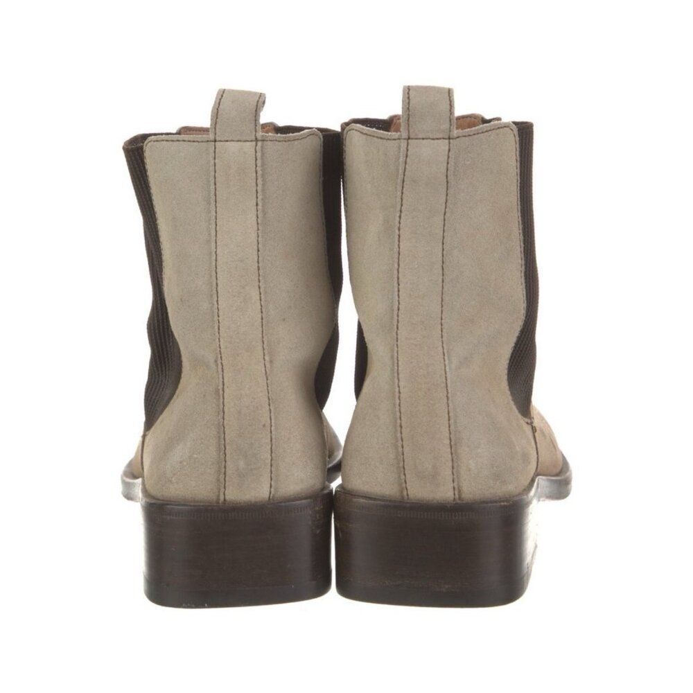 Gucci Authentic Beige Neutral Suede Leather Ankle Chelsea Boots 6 - Picture 4 of 11
